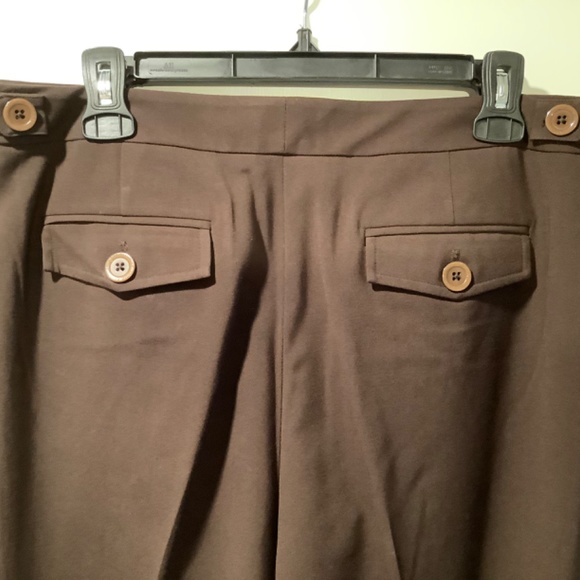 AK ANNE KLEIN size 12 chocolate brown pants - Picture 4 of 7